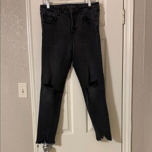 Wild Fable Black Skinny Jeans with Distressed Knees